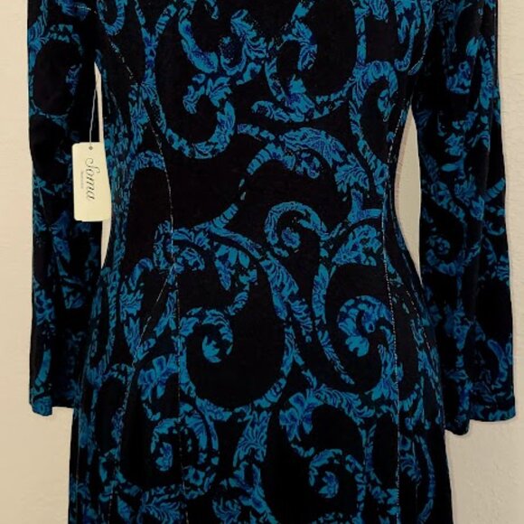 Soma Black and Blue Tunic Top - Picture 5 of 6